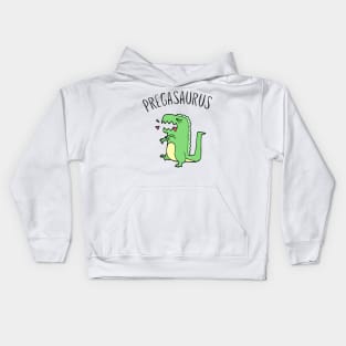 Pregasaurus rex Mom To Be Funny Pregnancy Pregnant Woman Kids Hoodie